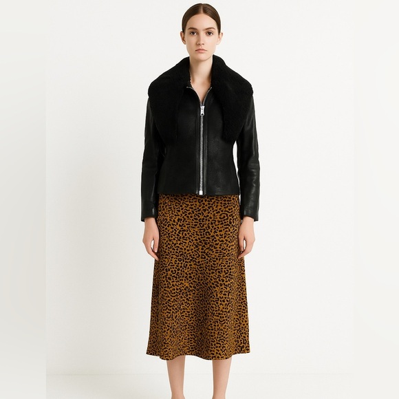 All Saints sheepskin shearling jacket - Picture 2 of 13